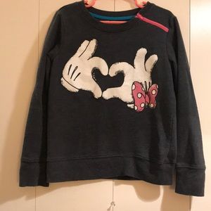 Disney Girls Mickey & Minnie Heart Shirt - Small